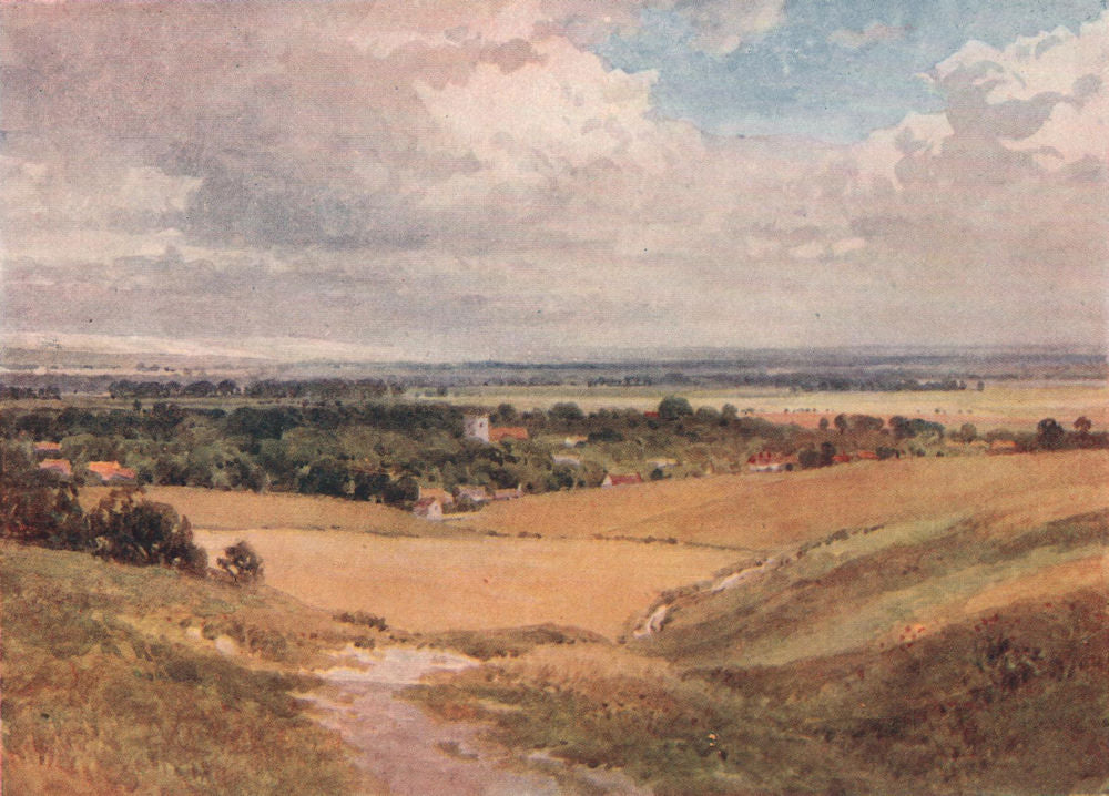 On the Berkshire Downs, Berkshire, by Harold Sutton Palmer 1929 print